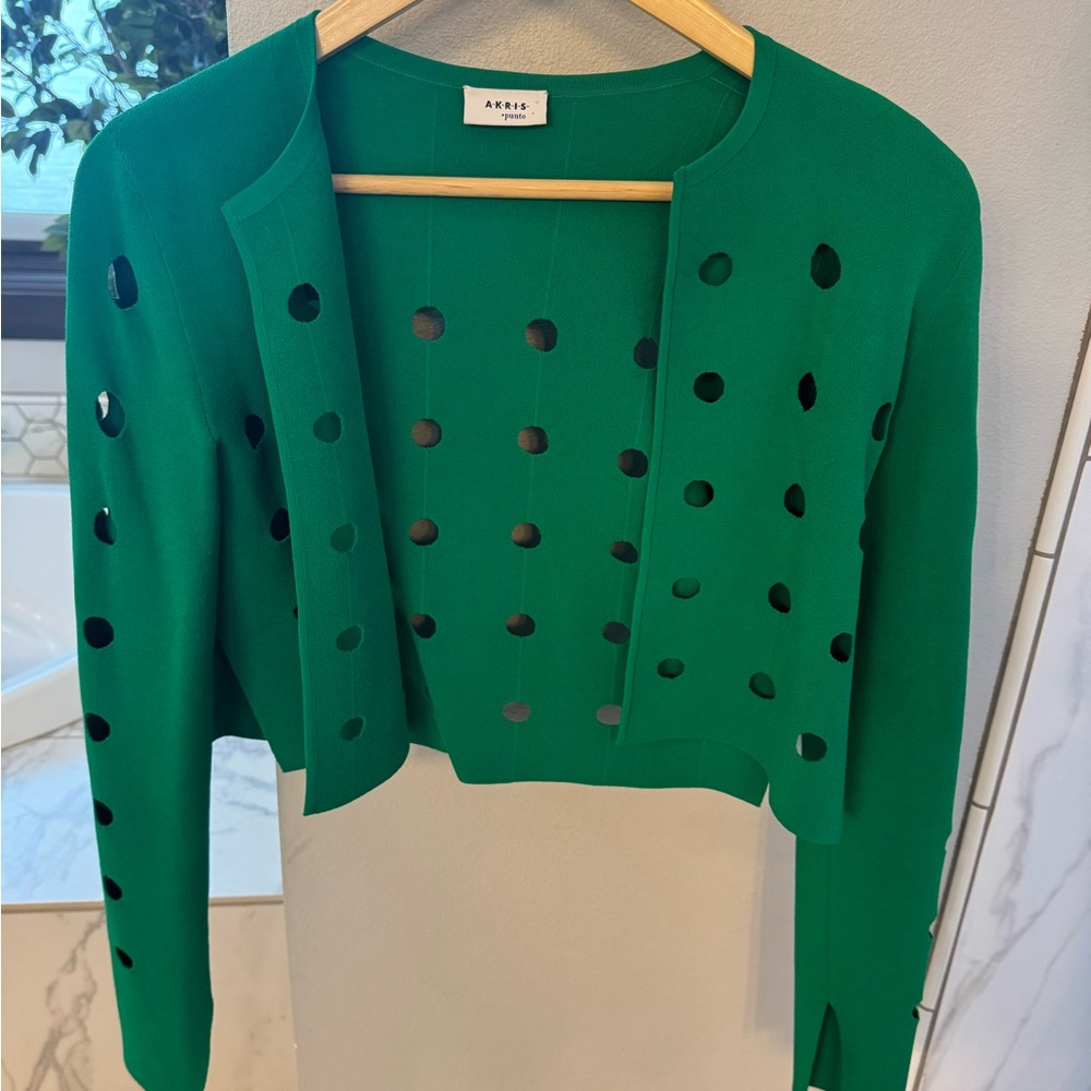 Akris Elegant Green Blouse